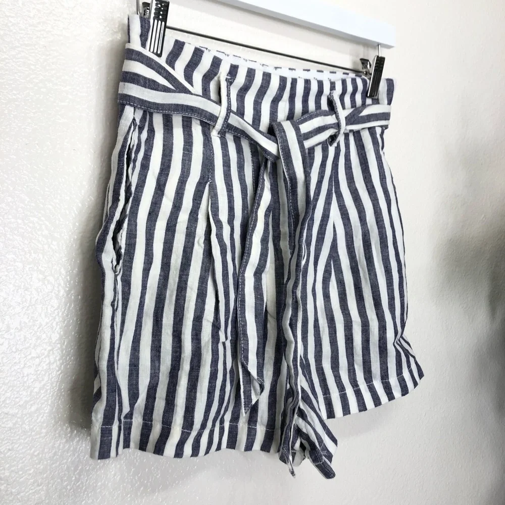 Cynthia Rowley Striped Linen Shorts